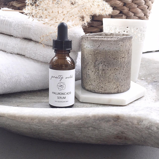 beautiful style shot of pretty wild SiSi Georgian Bay Hyaluronic Acid Serum