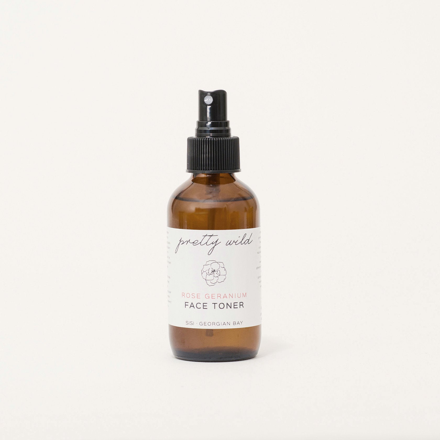 Natural face care routine - SiSi Georgian Bay "pretty wild toner. An important step in any skincare routine to hydrate skin before further treatment. Toner will remove residue if left behind after cleansing, making the pores appear smaller. Restores the acid mantle (ph factor) of skin, which may be too alkaline after cleansing. Made with aloe vera juice, alcohol free witch hazel water, and flower waters in our scented options, to soothe, soften and hydrate skin.