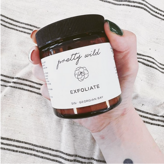 pretty wild natural botanical face exfoliate