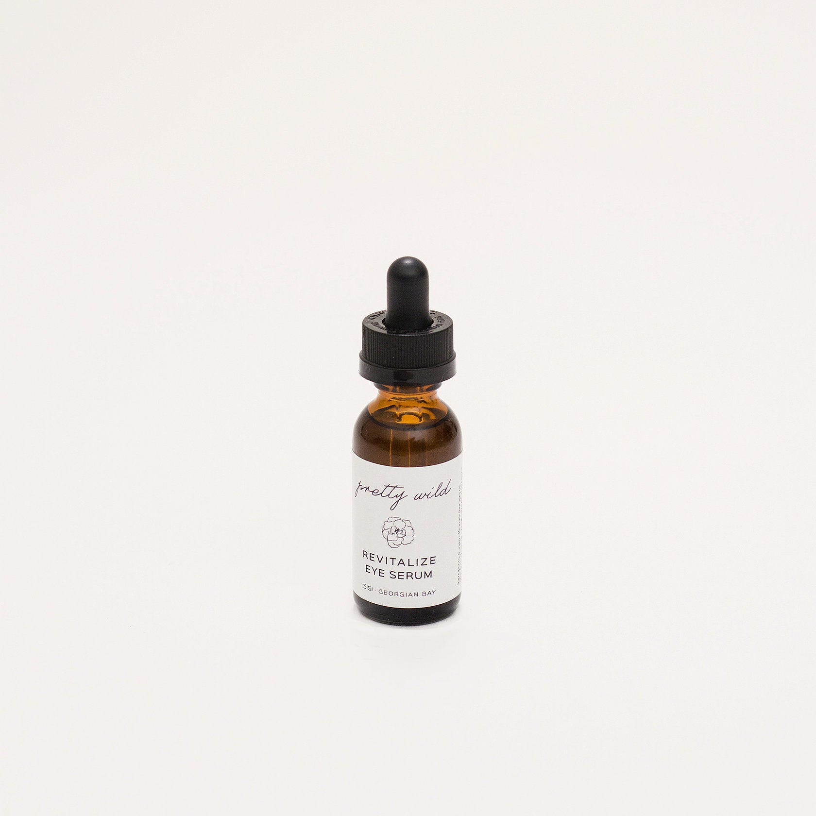 Natural Face Serums - natural skincare products - northern Ontario - SiSi Georgian Bay "pretty wild" Revitalize Eye Serum. Revitalize delicate skin around the eyes, reduce the appearance of fine lines and wrinkles and keep skin looking healthy and smooth. Evening primrose, meadow foam, rose-hip and carrot seed oils are rich in vitamins, antioxidants and essential fatty acids to nourish, hydrate and moisturize skin, and promote cell regeneration.