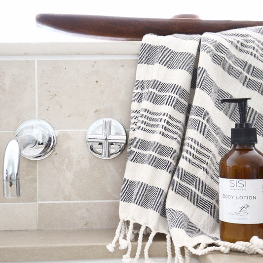 SiSi Georgian Bay natural Body Lotion to soften skin after your bath or shower 